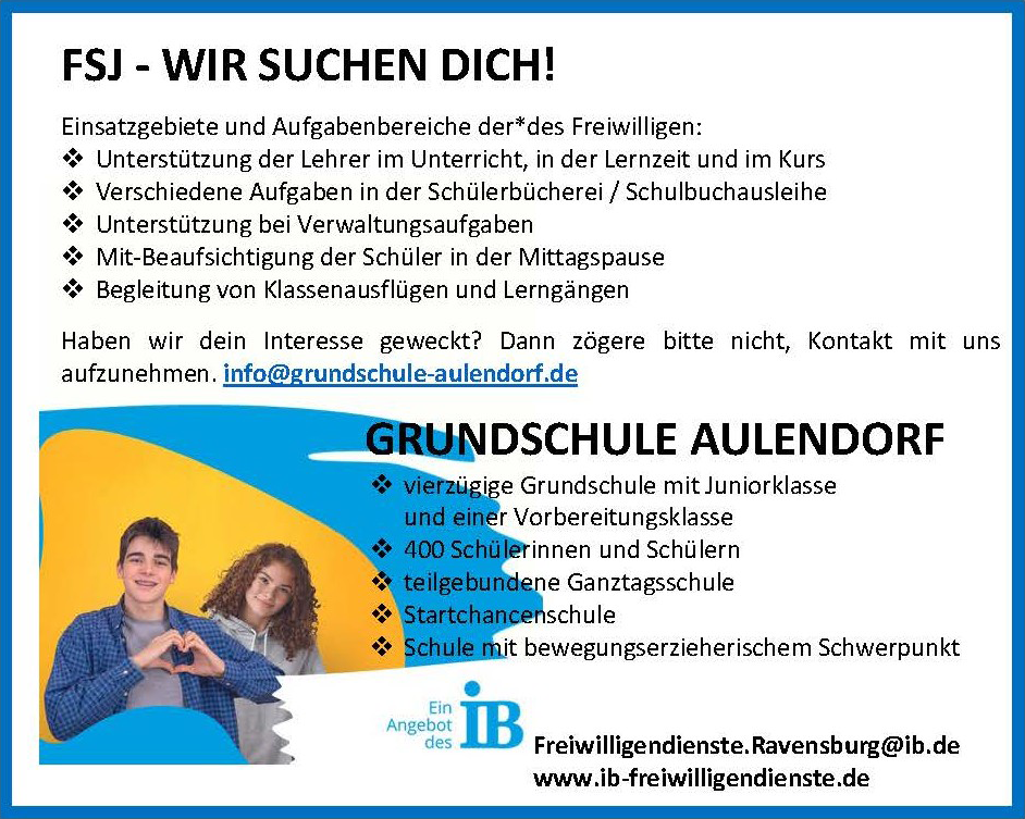 FSJ – Wir suchen Dich!